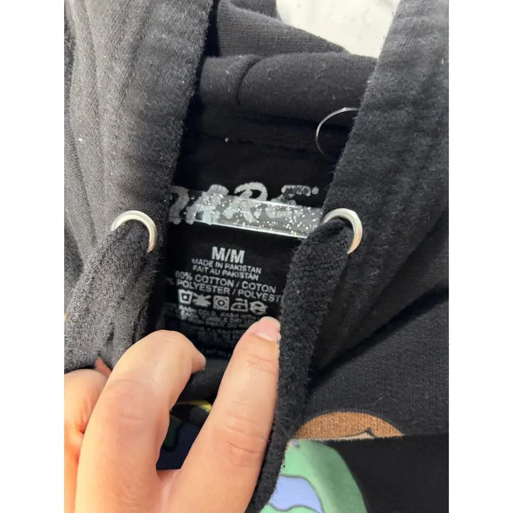 D.A.R.E Mens Black Hoodie Pullover Sweater Sz M